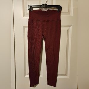 Fabletics Maroon High-Waisted Leggings